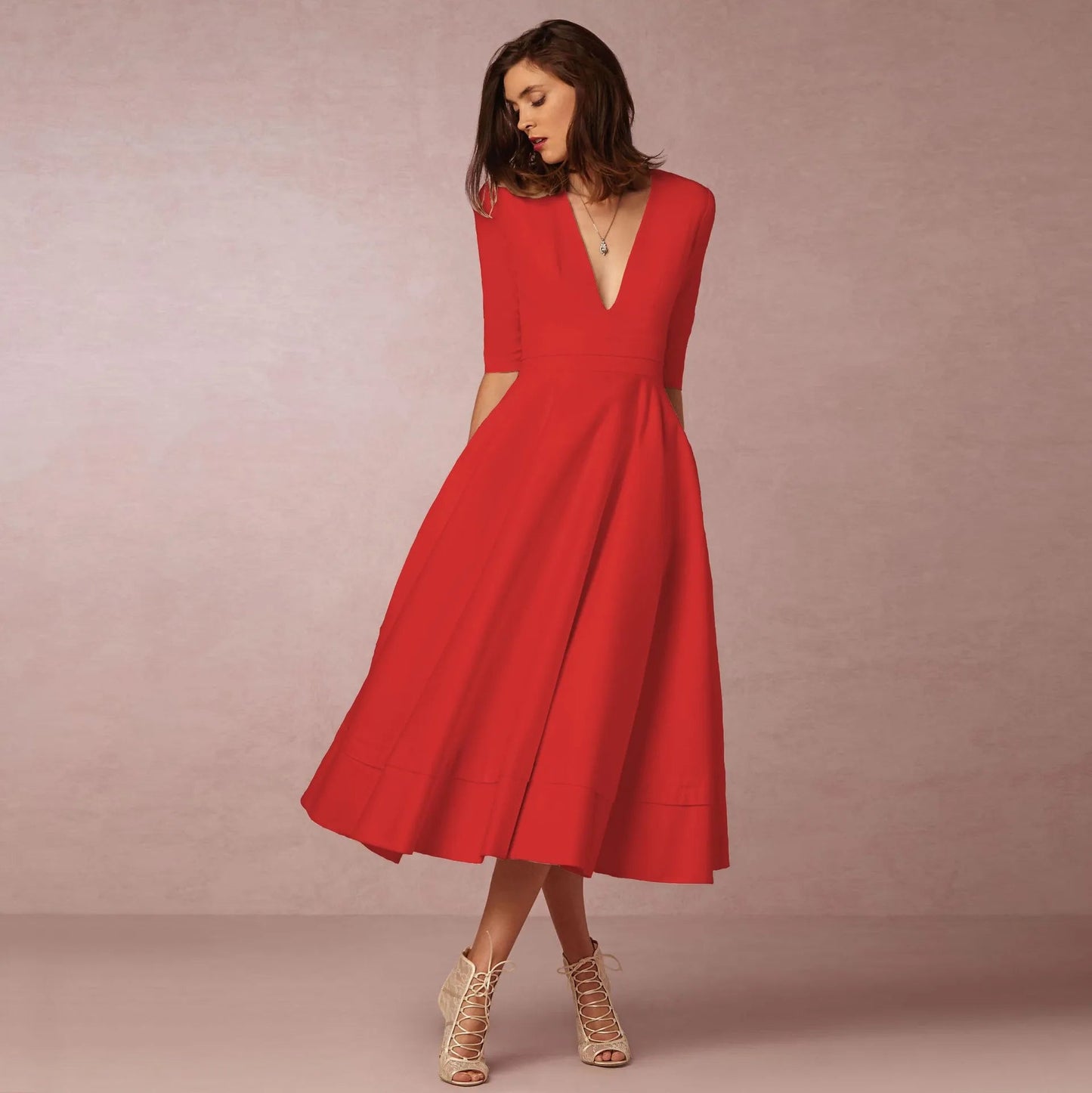 WW | Elegante Lange Damenkleid