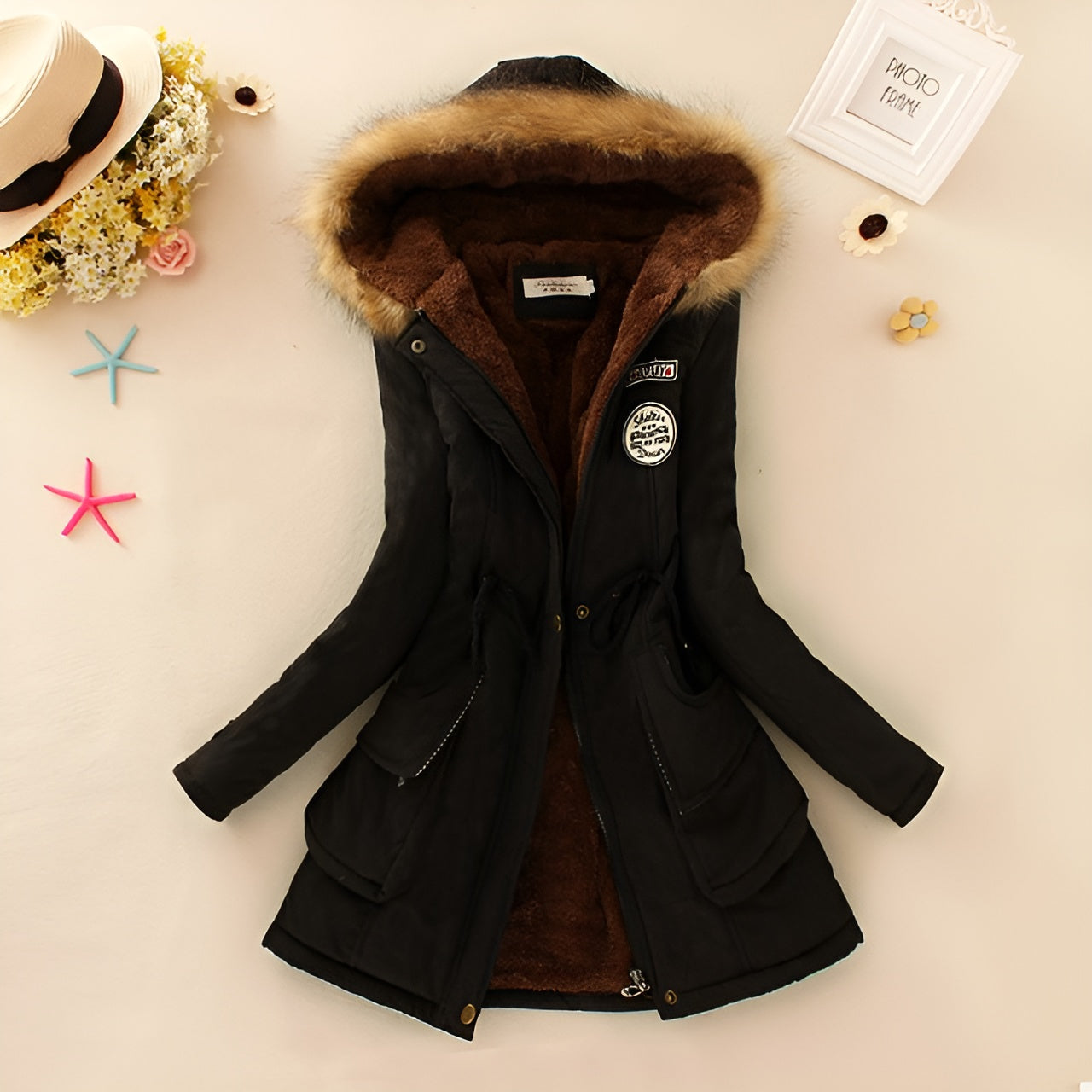 WW | Warm gefütterte Winterjacke mit Kapuze für Frauen