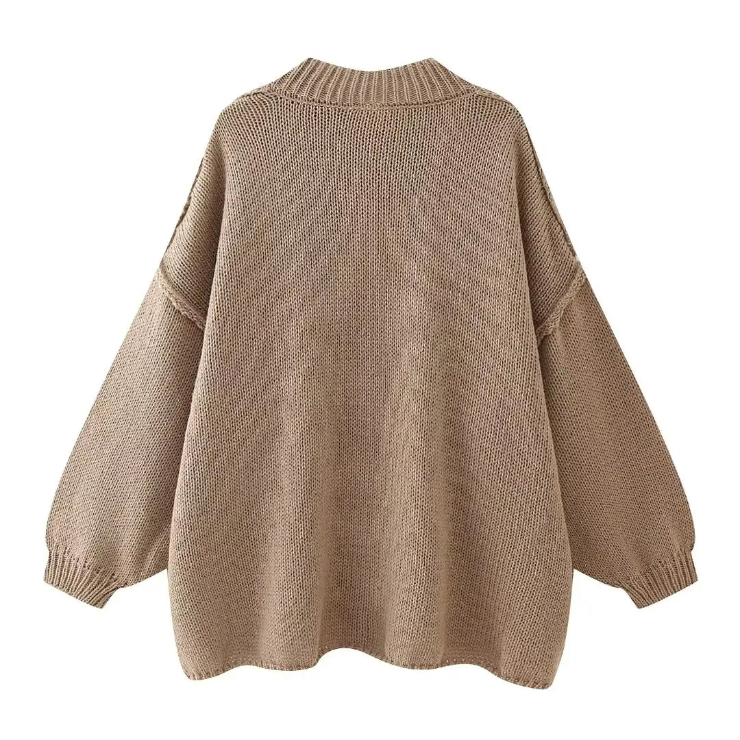 Großzügig Geschnittener Strick-Cardigan