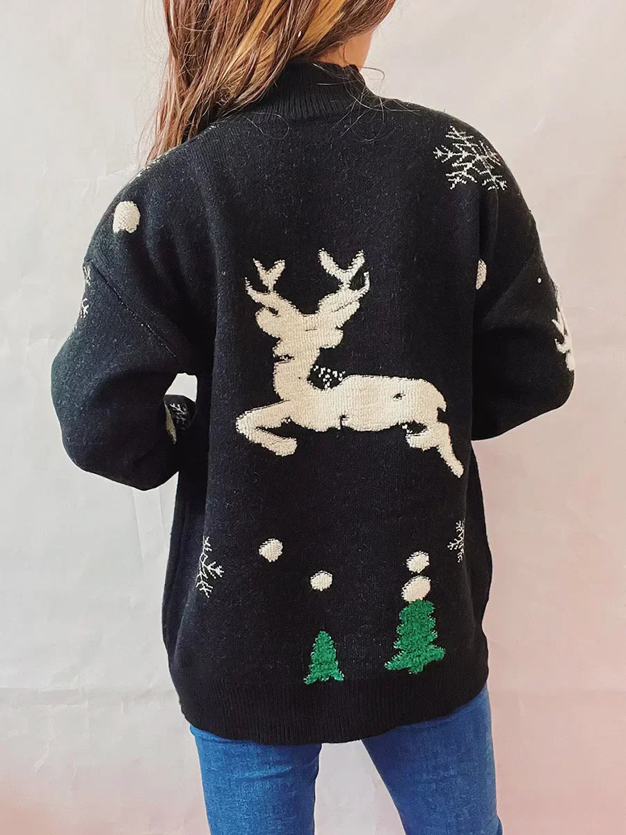 WW -  Hässlicher Weihnachtspulli - Hoher Hals und lange Ärmel