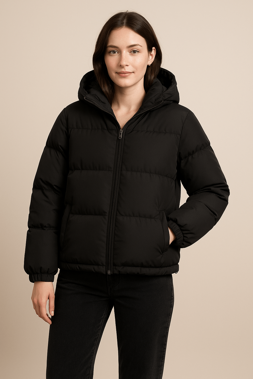 WW | Elegant Oversized Winter Jacket with Hood