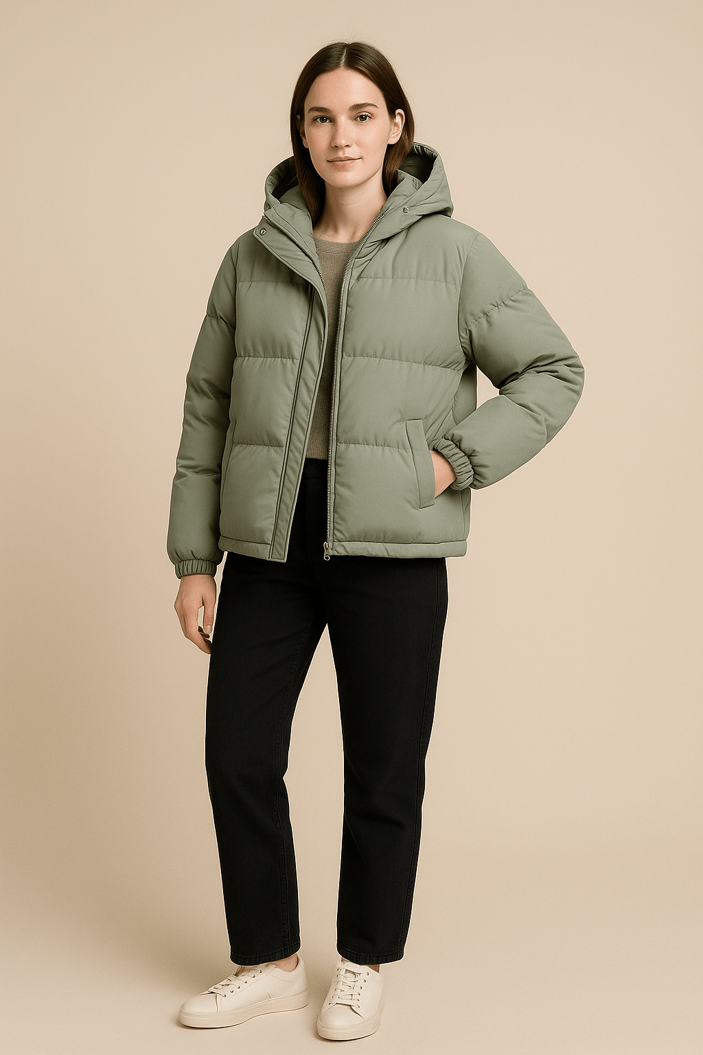 WW | Elegant Oversized Winter Jacket with Hood