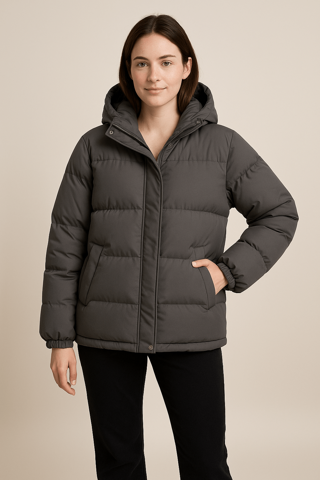 WW | Elegant Oversized Winter Jacket with Hood