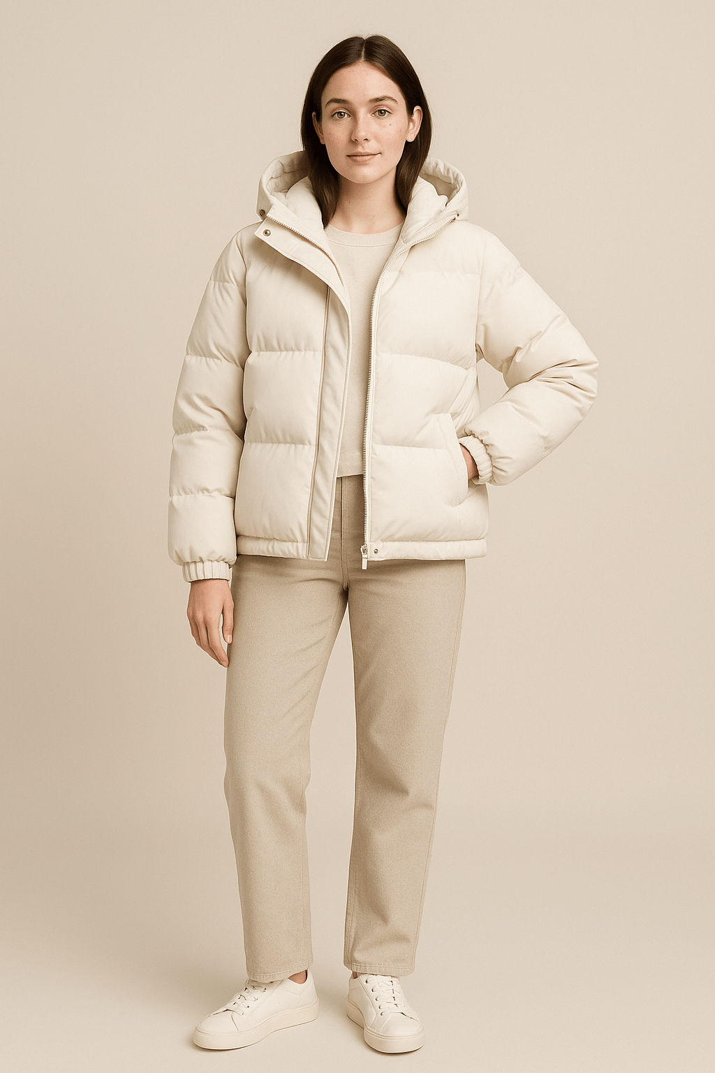 WW | Elegant Oversized Winter Jacket with Hood