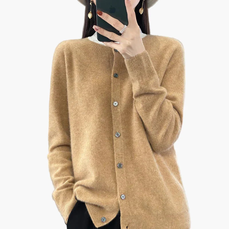 WW | Klassische Strickjacke Cardigan - Eleganter Alltags-Style für Büro & Freizeit