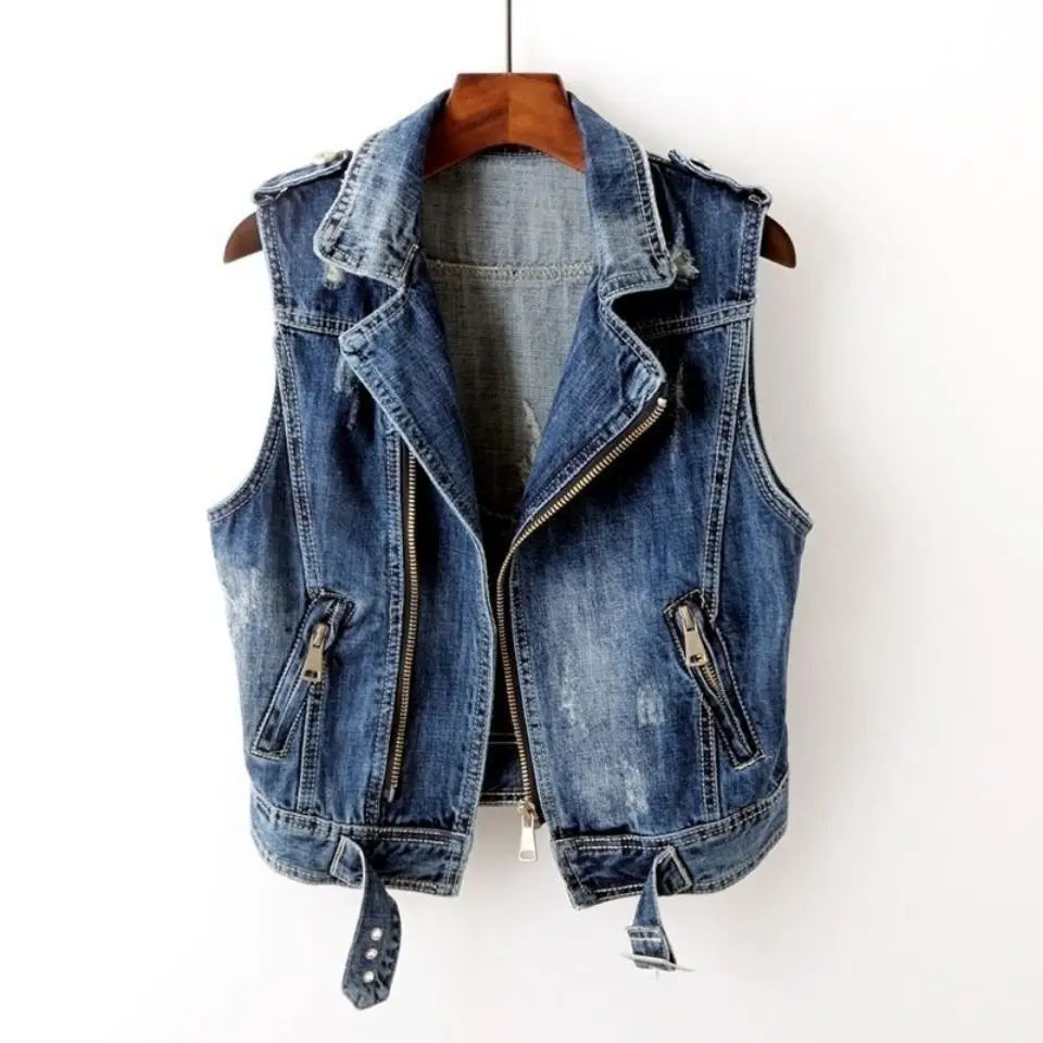 WW | Distressed Denim Vest