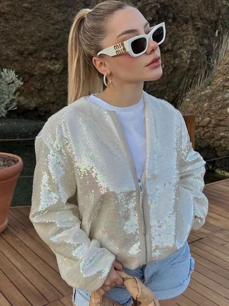 WW | Women's Jacket Bloomber with Glitter
