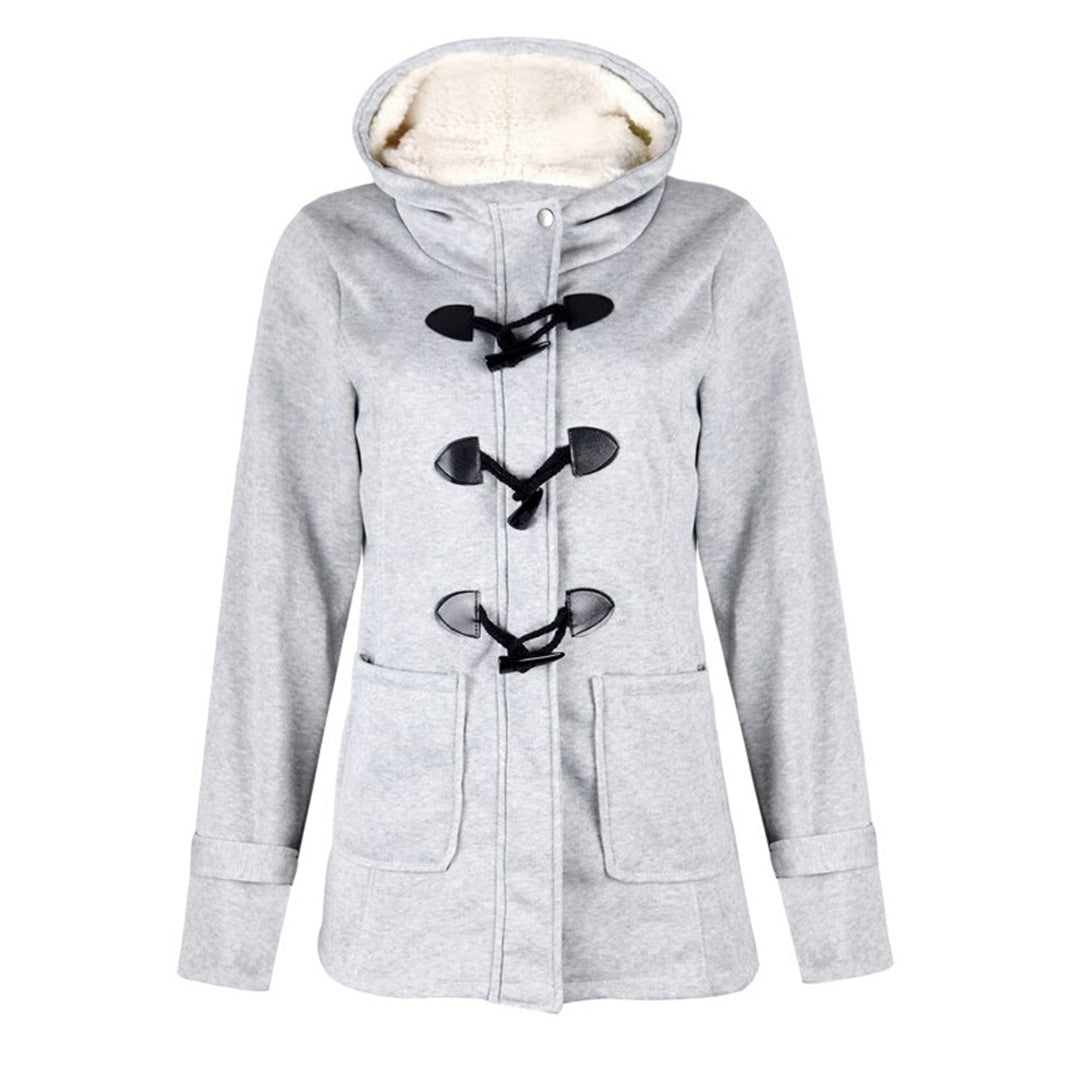 WW | Closure Hooded Coat - Plush Lining - Casual Winter Warmth - Stylish Design