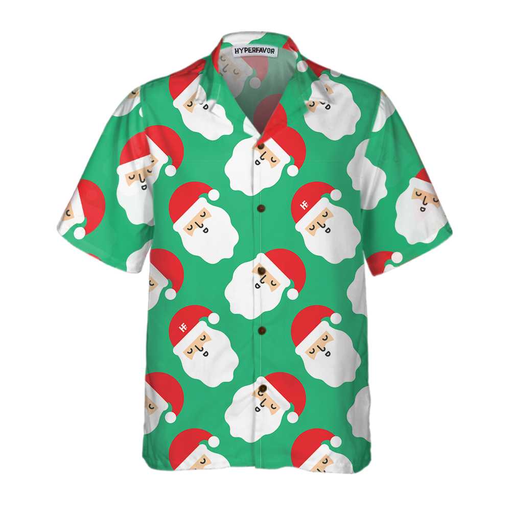 WW | Santa Claus Helles Nahtloses Muster Hawaiian Shirt, Lustiges Santa Claus Shirt, Geschenk Für Weihnachten