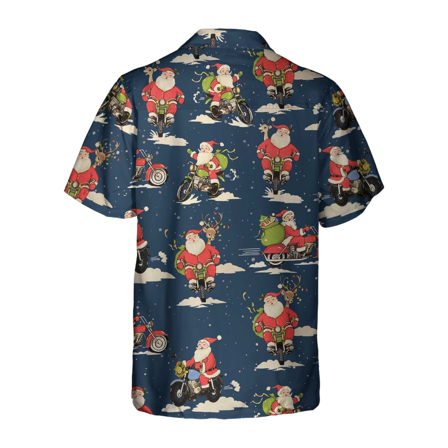 WW | Santa Motorrad fahren Weihnachts Hawaiian Shirt für Männer, bestes Motorrad Geschenk für Weihnachten