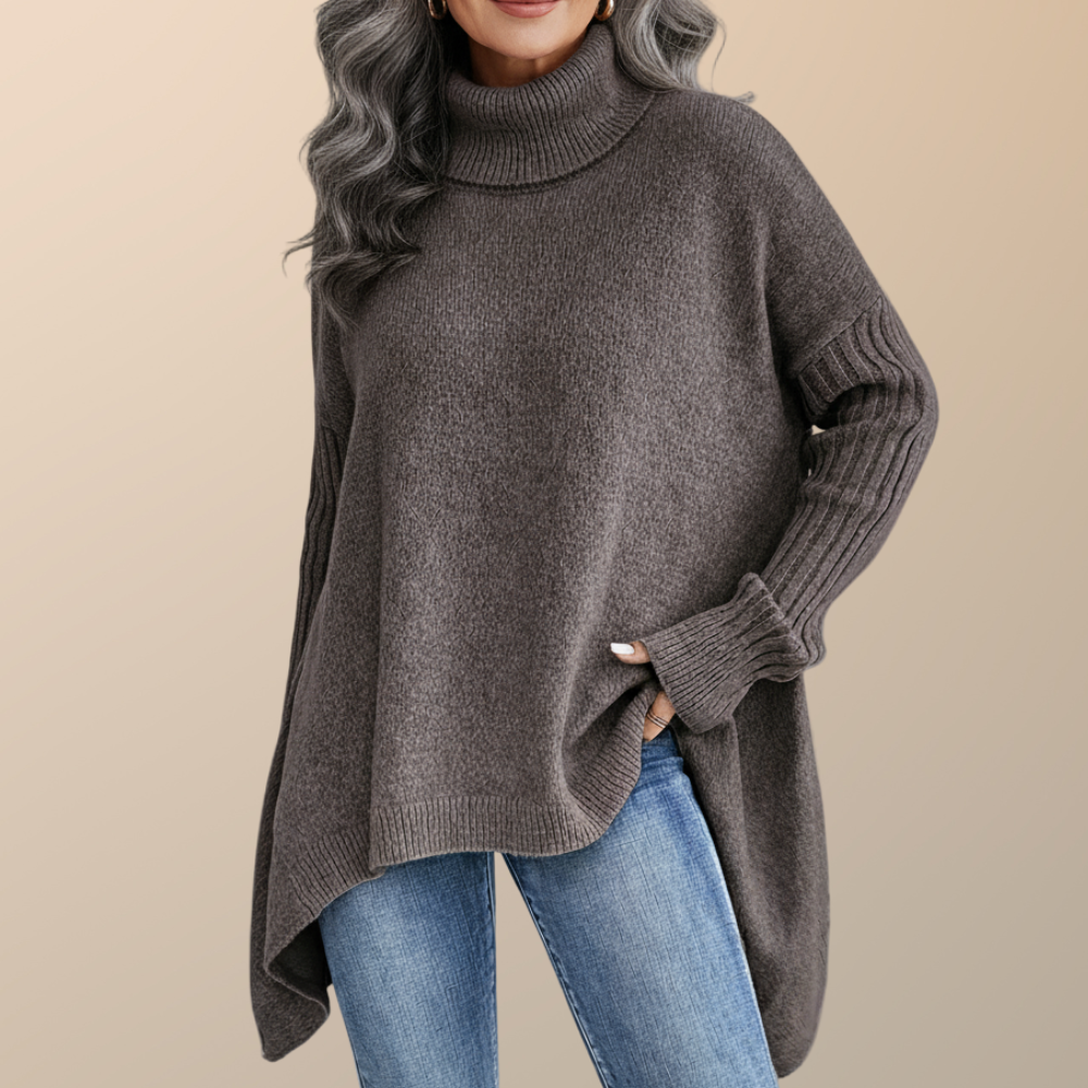 WW | Eleganter Langer Rollkragenpullover für Damen