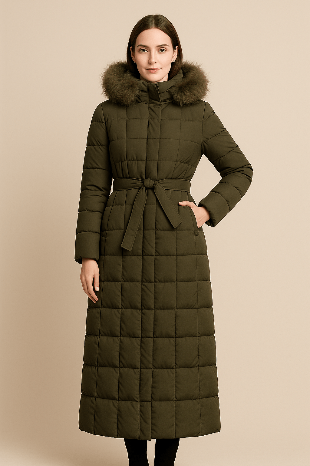 WW | Padded and fur-trimmed winter coat