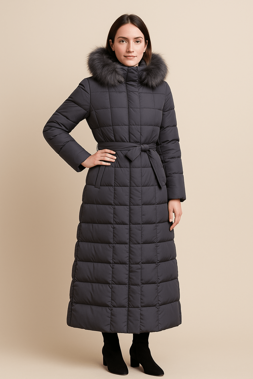WW | Padded and fur-trimmed winter coat