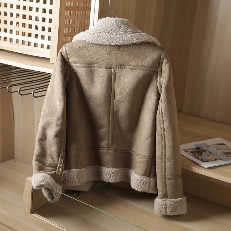 WW - Dicke Warme Wildlederjacke