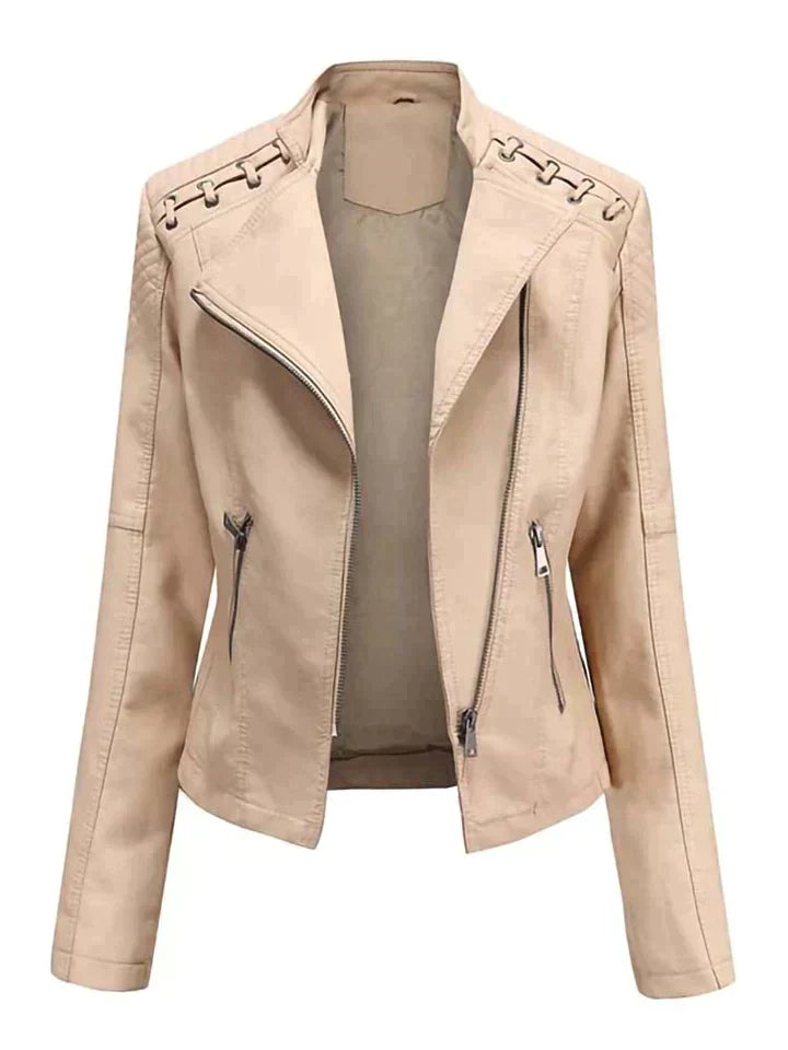 WW | Elegante Bikerjacke aus Leder