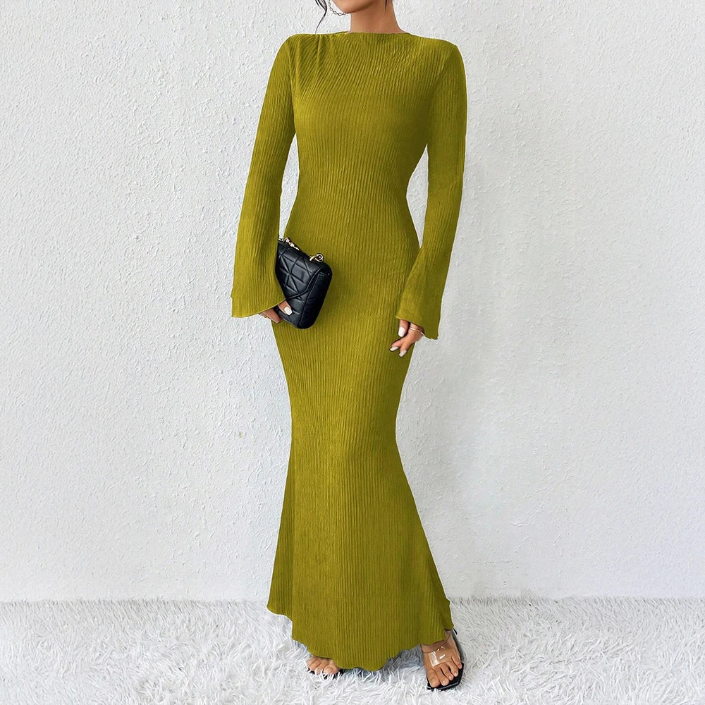 Celeste | Maxi Dress with Long Sleeves and Off-Shoulder Design