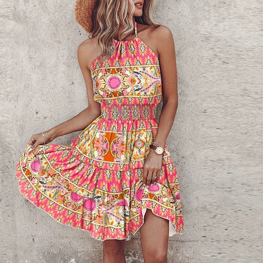 WW | Stylish Summer Boho Halter Dress
