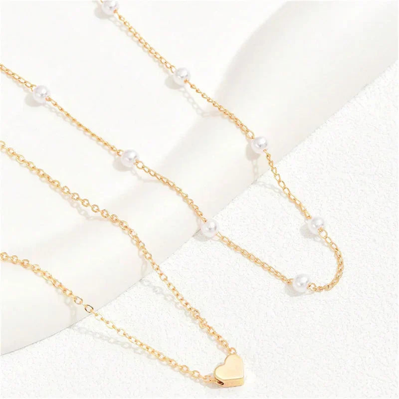 WW | Perlen Choker Herz Halskette Für Frauen