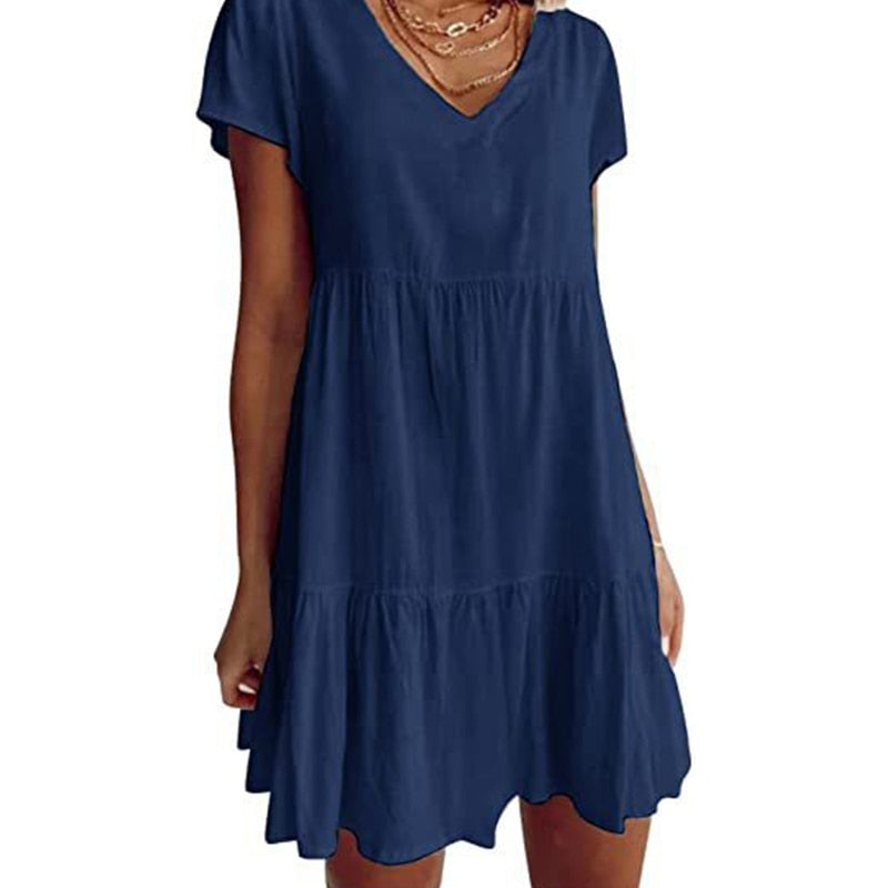 W&W Short Sleeve Woven Dress