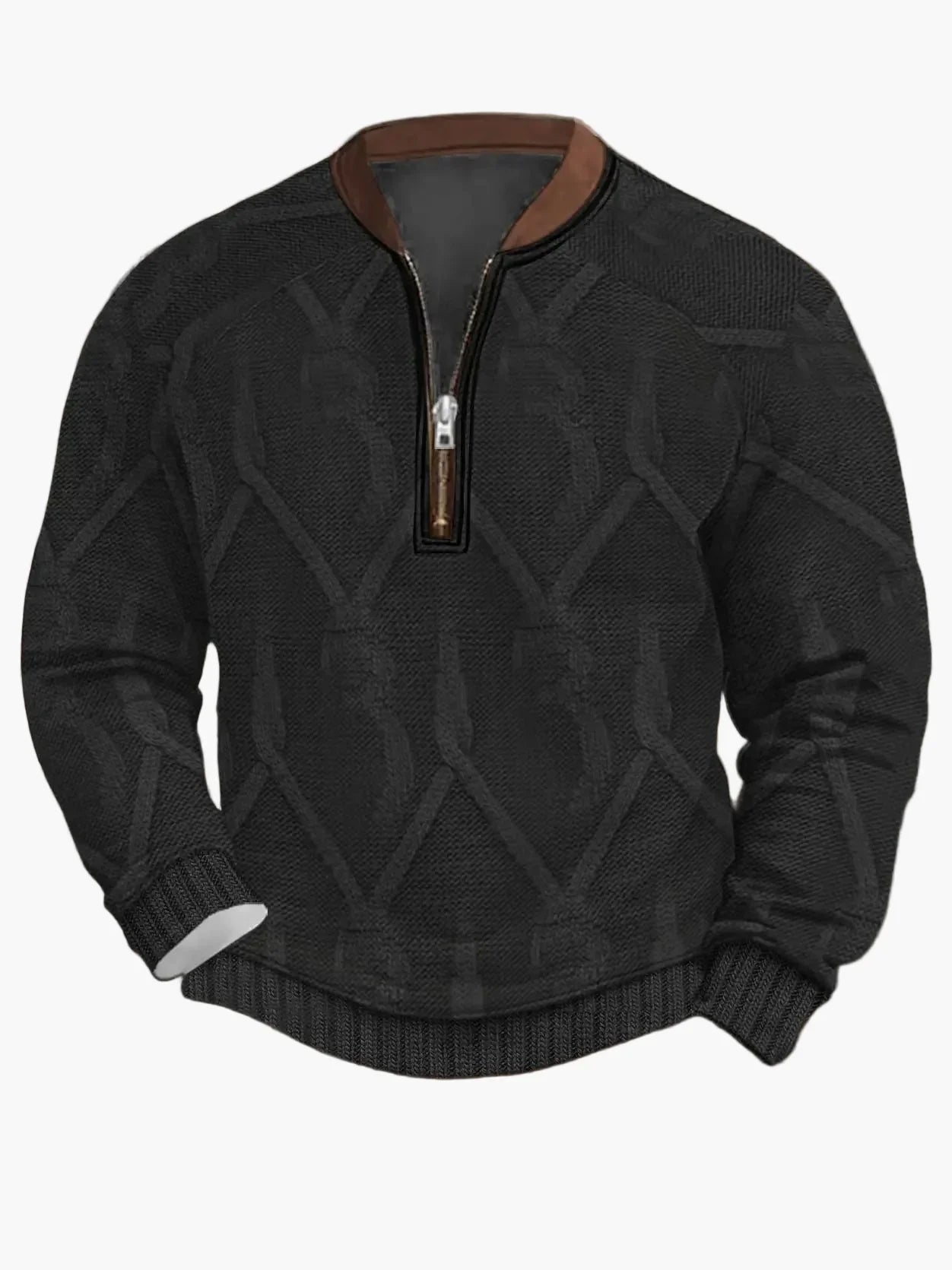 WW | Strickpullover mit Reißverschluss - Moderner Freizeit-Look für Herbst und Frühling