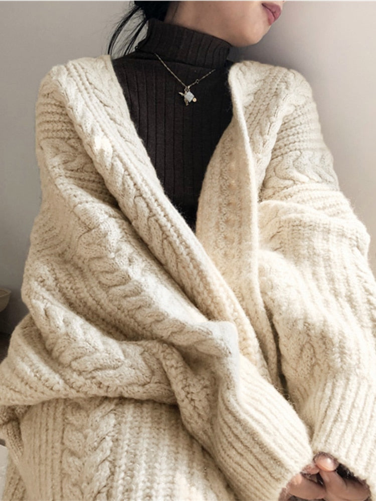 long women's cardigan for autumn
