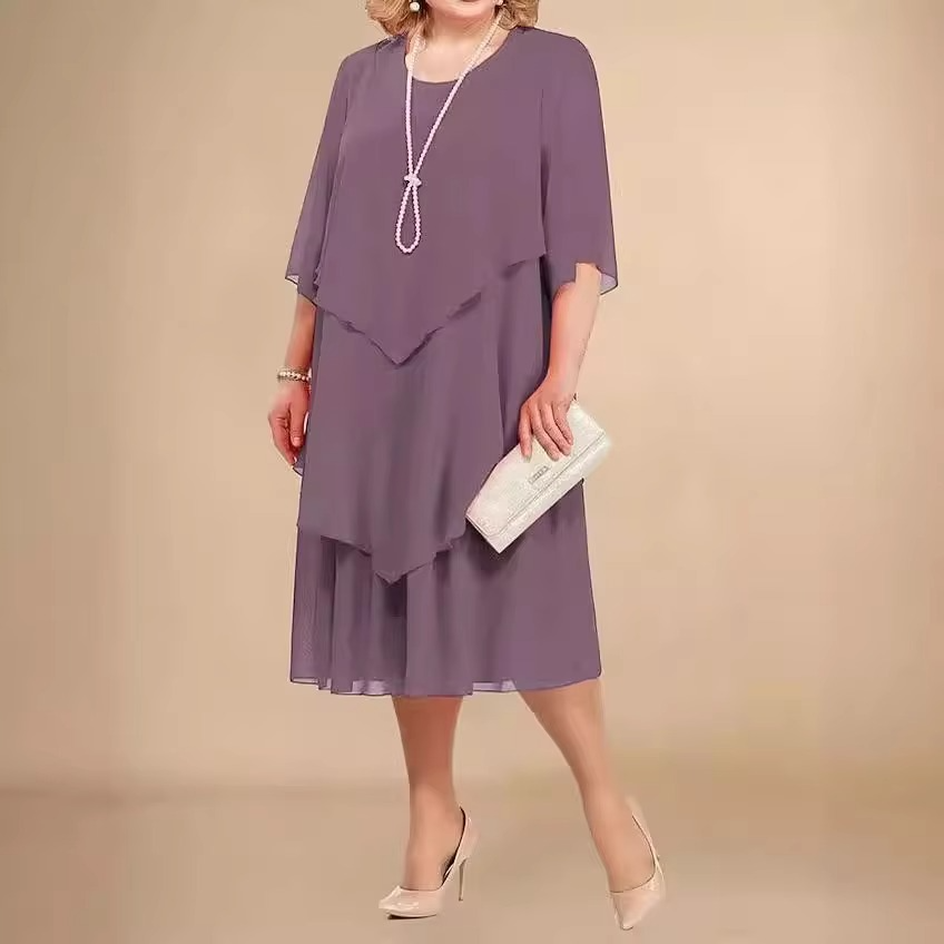 WW | Elegant Chiffon Layered Dress