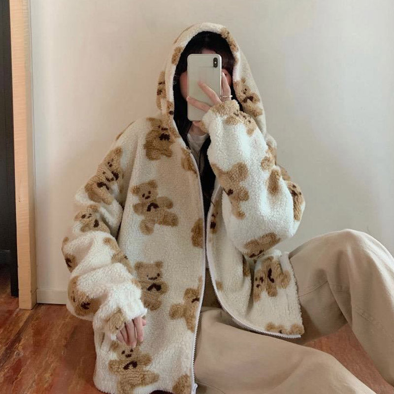 WW | Women's Jacket with Bear Print
