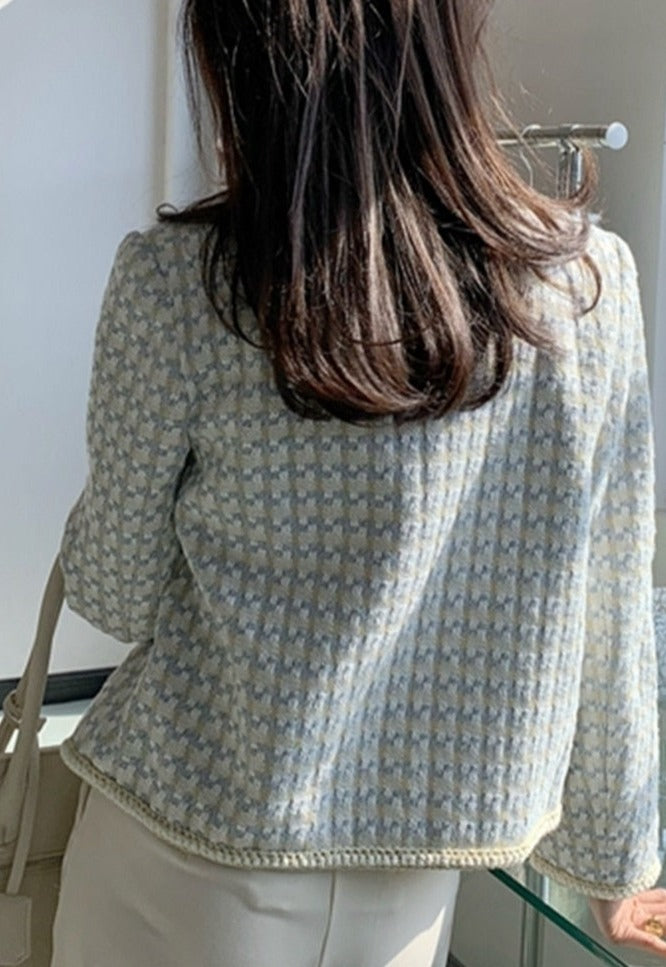 WW | Women's Tweed Plaid Short Jacket