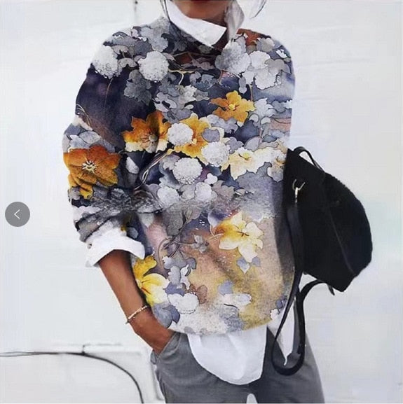 WW | Eleganter Damenpullover mit floralem Druck