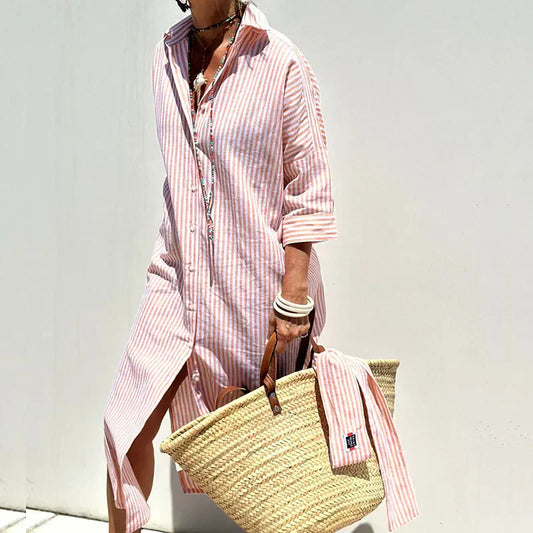 WW | Striped Shirt Dress