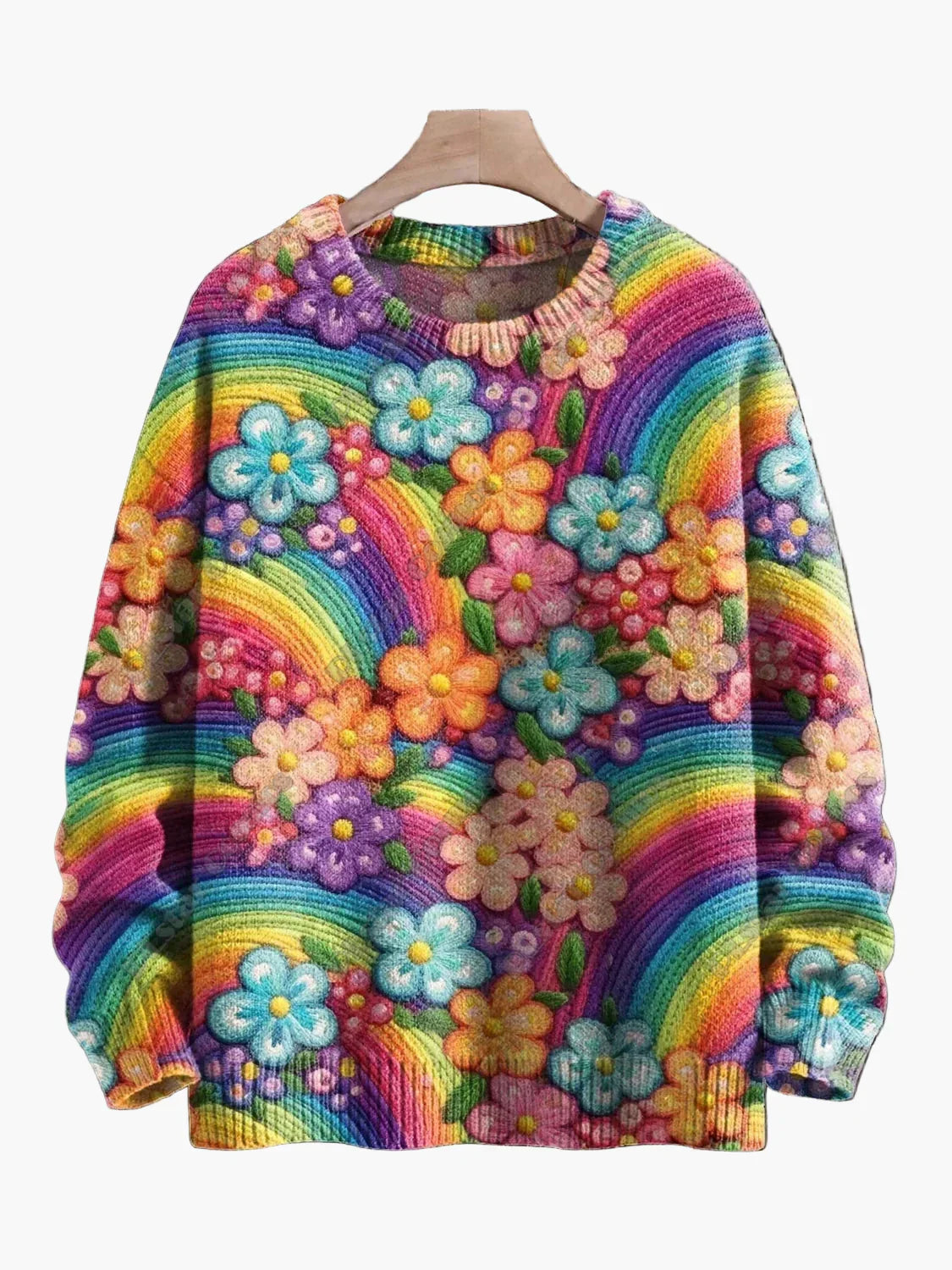 WW | Christmas sweater with festive 3D embroidery - Ideal for holidays, parties & winter