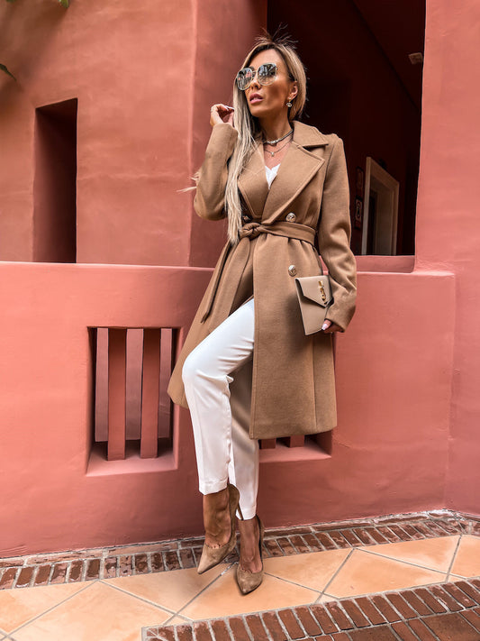 WW | Women's Coat with Waist Belt for a Beautiful Silhouette
