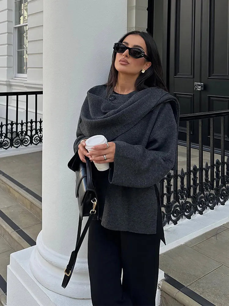 WW | Eleganter und warmer Wollumhang für Frauen im Winter