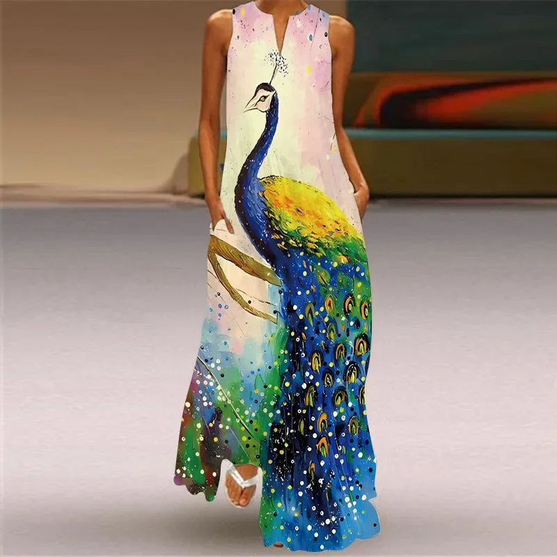 Aurelia™ A-Linien-Kleid mit Schmetterlingsblütenmuster