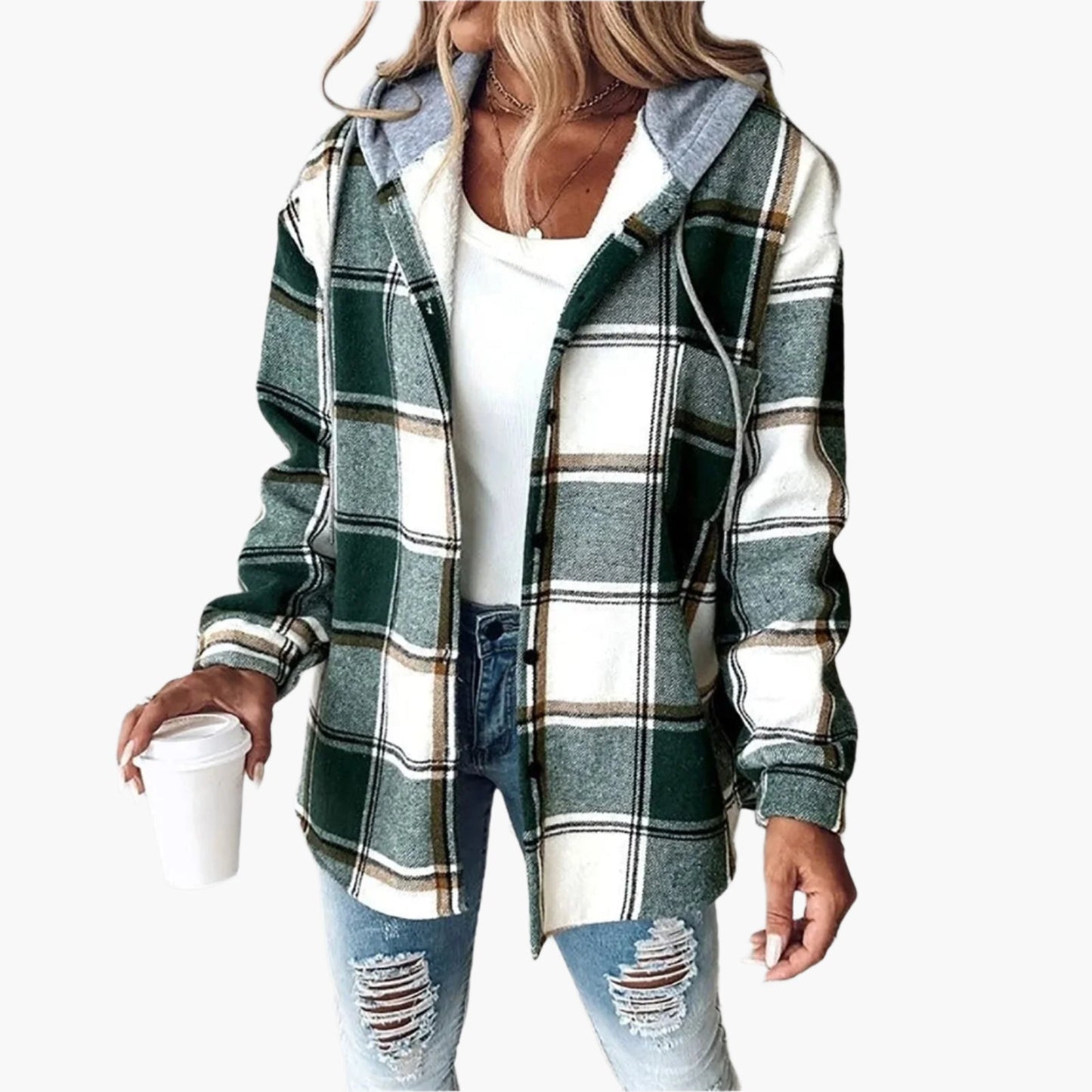 WW | Karierte Freizeitjacke mit Kapuze - Lässiger Herbst- und Winterstil