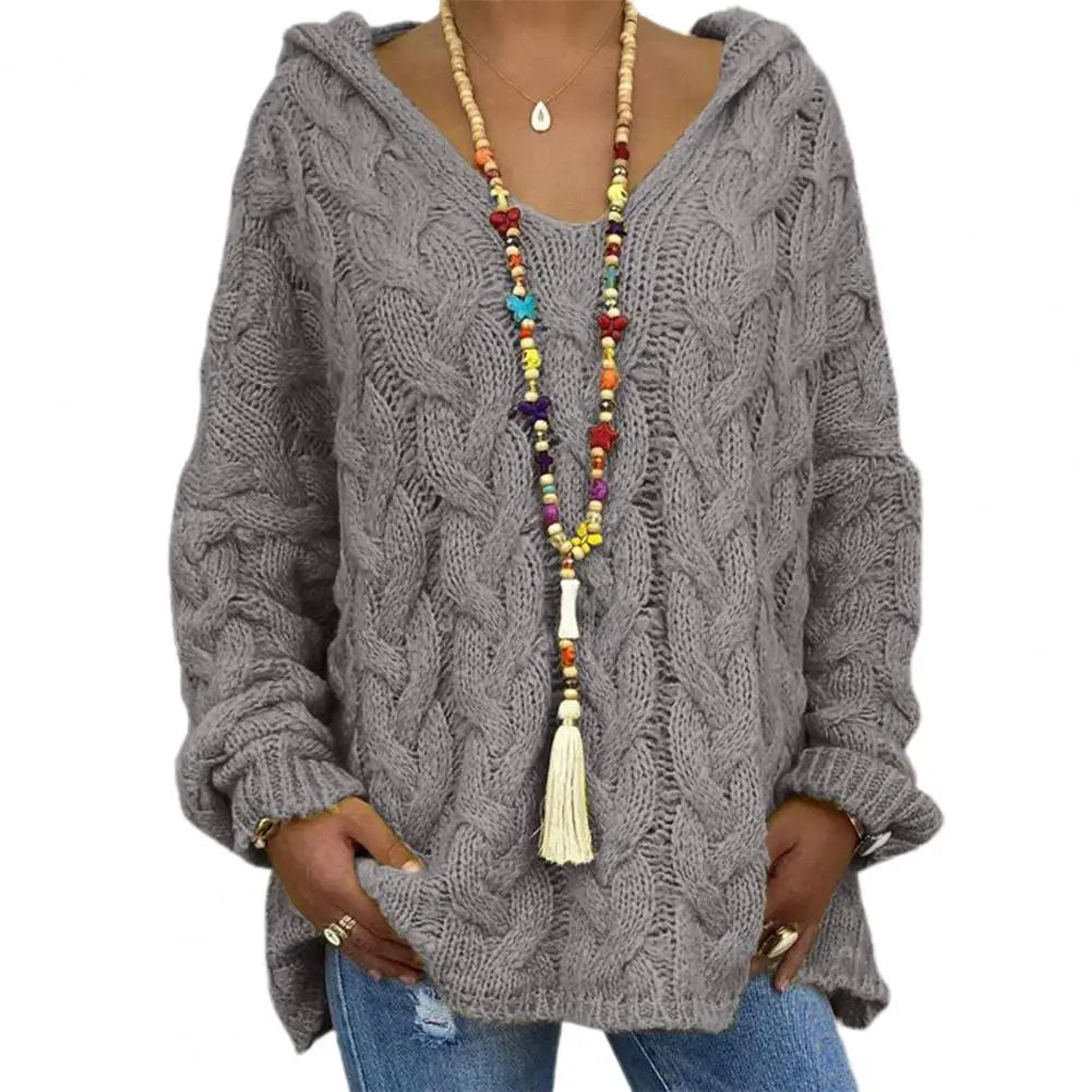 WW | Stylish V-Neck Hoodie for a Casual Look
