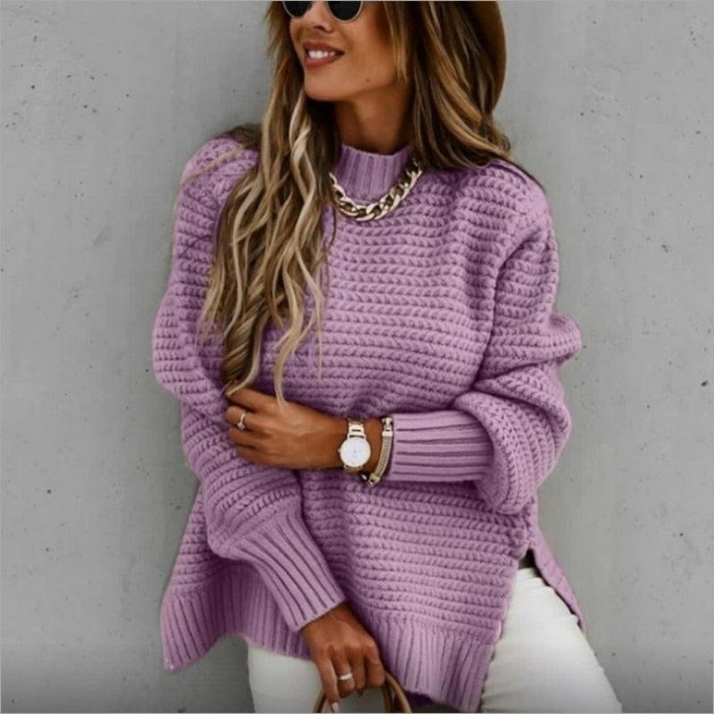 WW | Strickpullover Übergroß Schnitt Soft Und Warm Rundhals Lange Ärmel