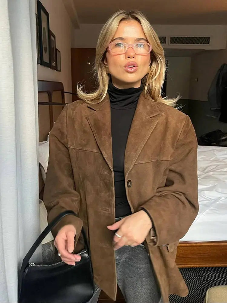 WW | Jack Klassische Braune Wildlederjacke