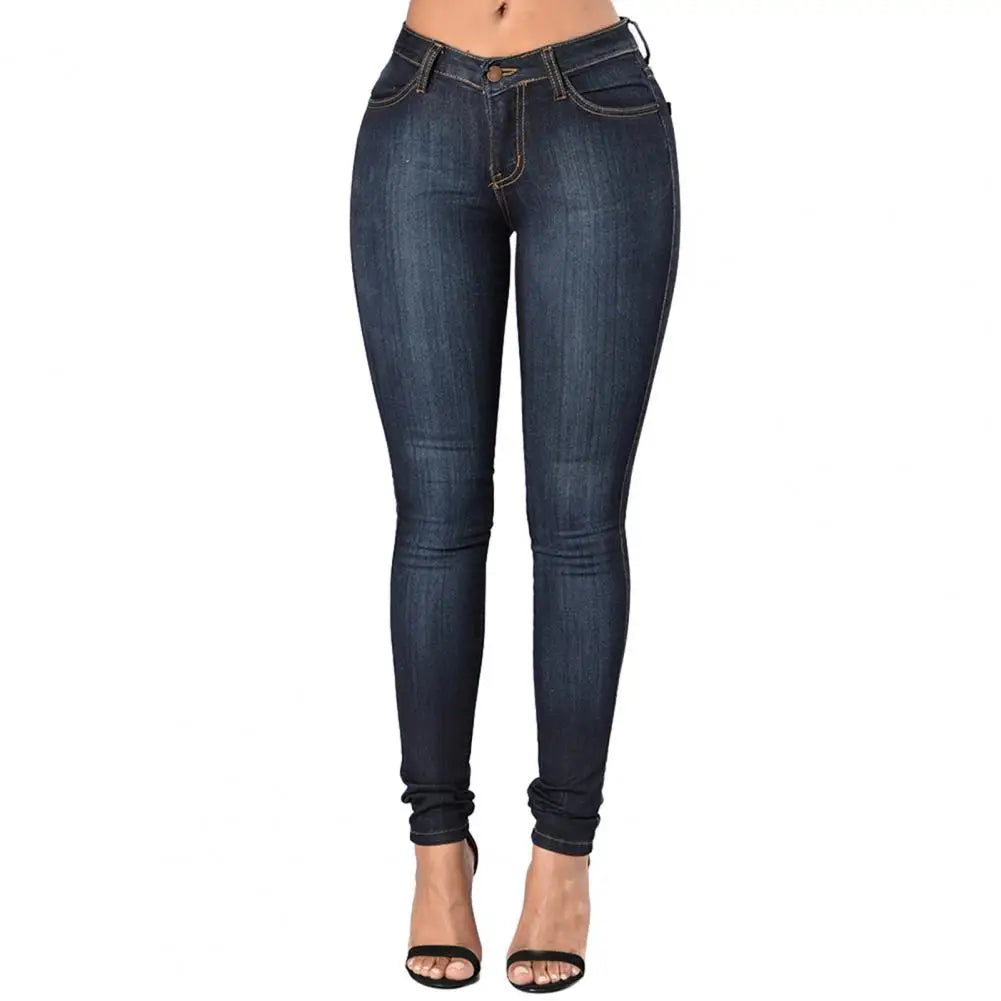 WW | Trendy high-waisted jeans with elastic waistband