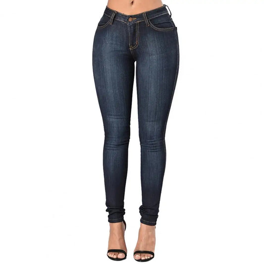 WW | Trendy high-waisted jeans with elastic waistband