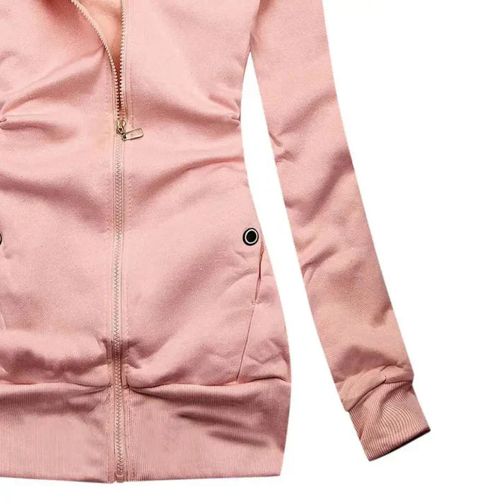WW | Oversized Zip-Up Hoodie for Women with Fleece, Hood, and Zipper - Ideal for Everyday