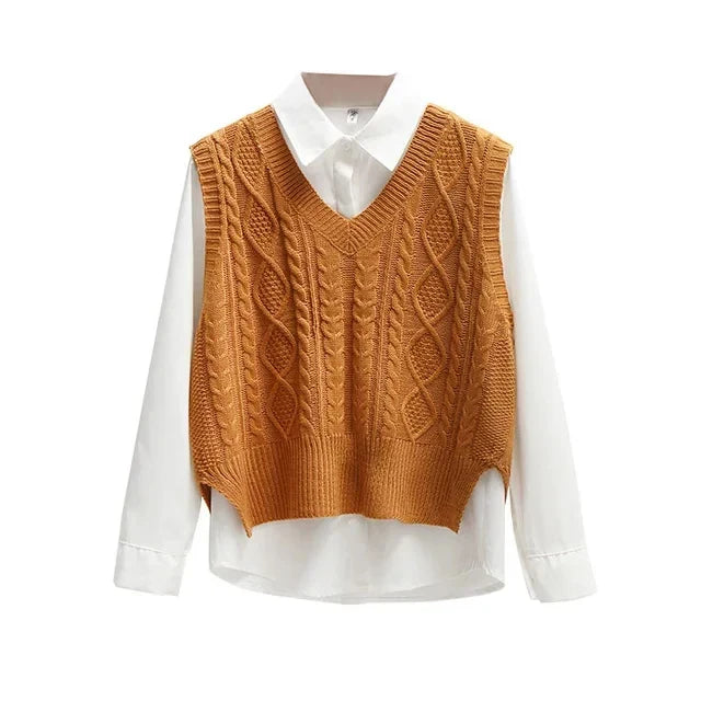WW | Women's Cable Knit Pullover Vest