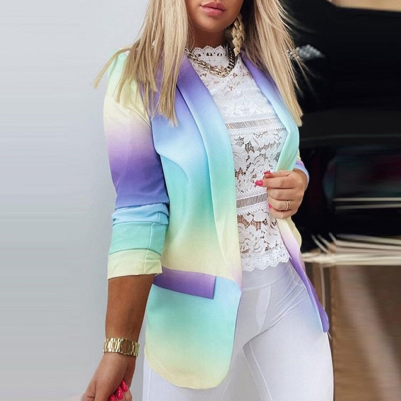 WW | Langärmelige Tie-Dye-Blazer