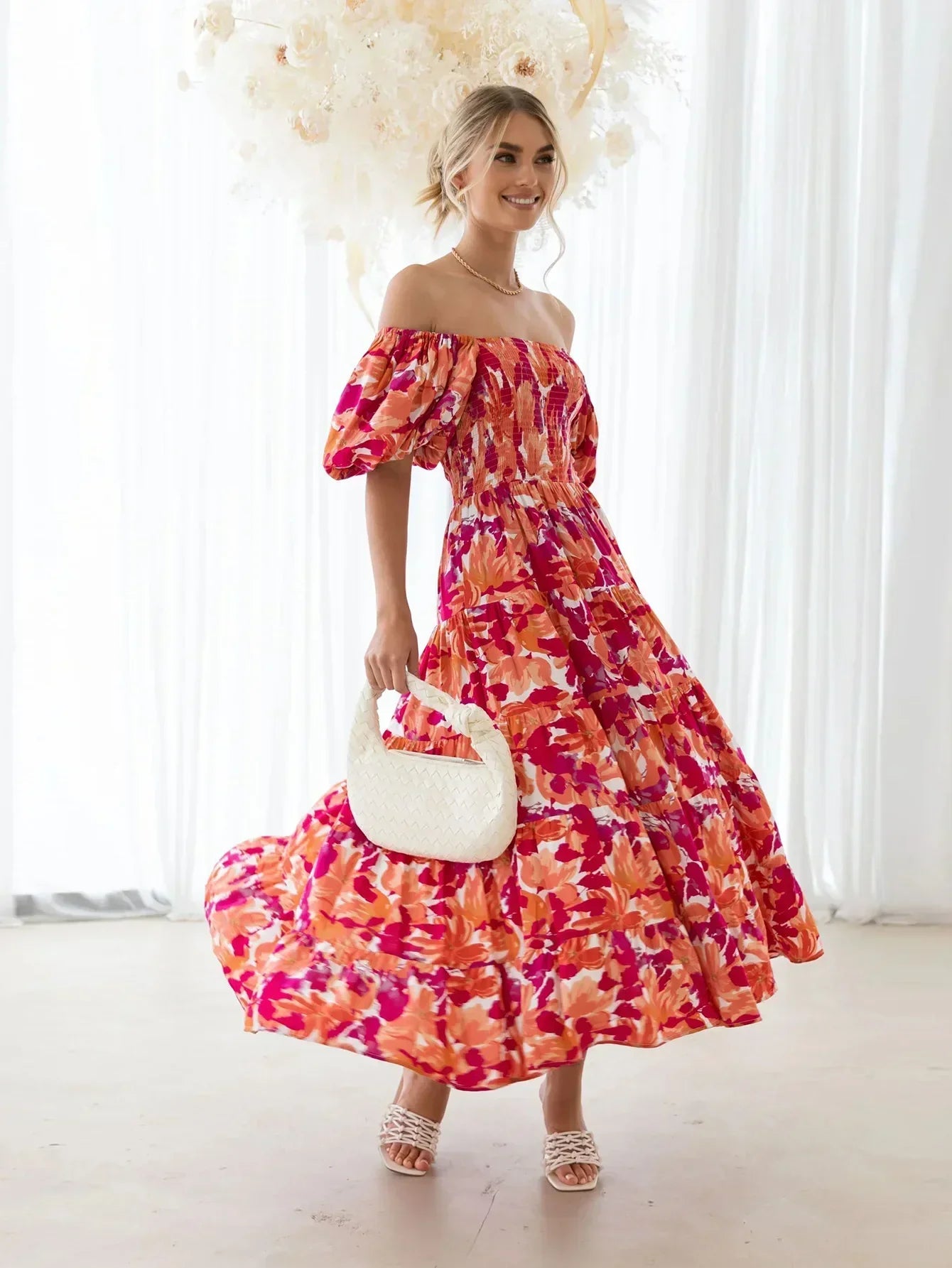 Celeste Off-Shoulder Maxi Dress