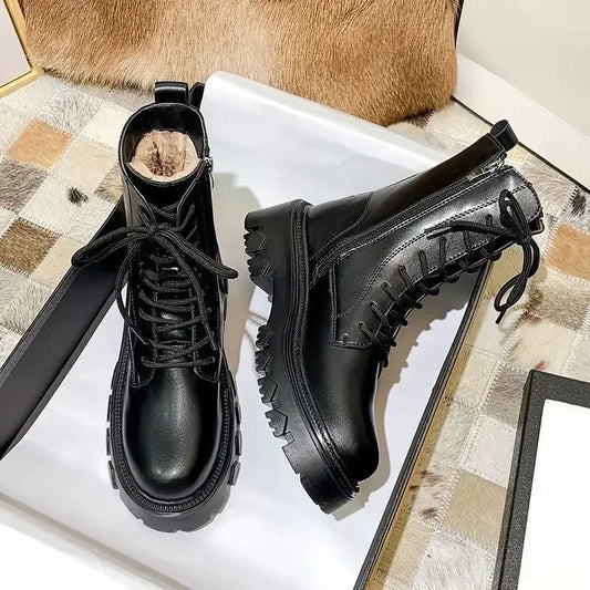 WW | Wasserdichte Schnürstiefel mit Fellfutter