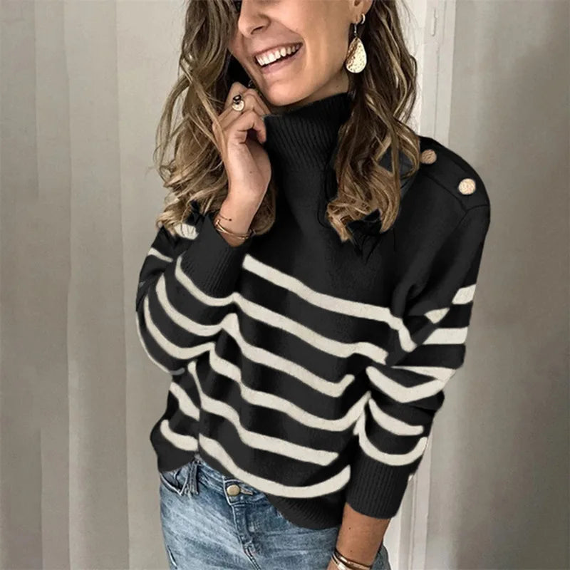 WW | Knitted jumper with a high neckline