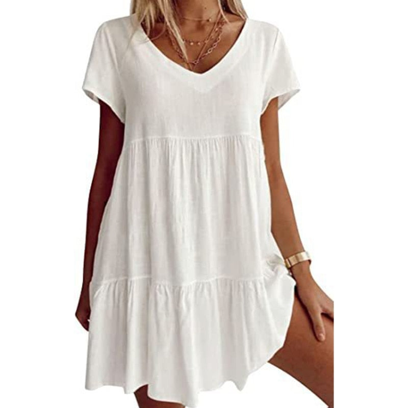 W&W Short Sleeve Woven Dress