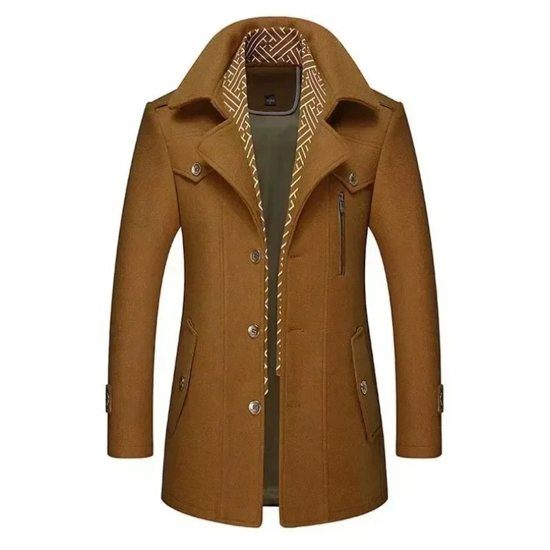 WW | Business Mantel Eleganter Winter Langjacke Klassisch Modern Freizeit