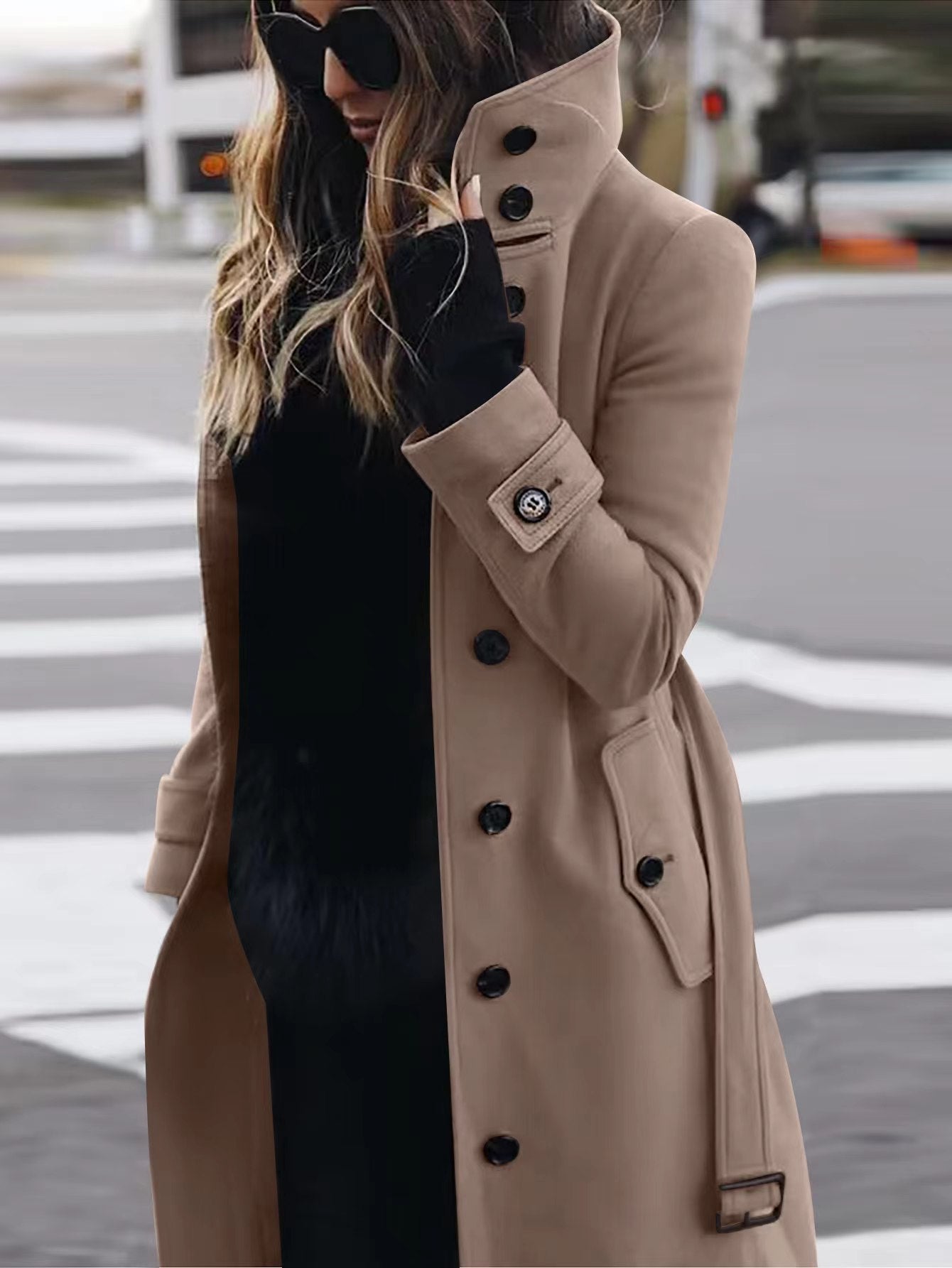 WW | Women's Single-Breasted Long Coat