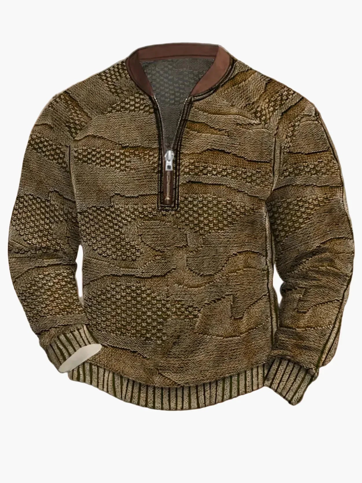 WW | Strickpullover mit Reißverschluss - Moderner Freizeit-Look für Herbst und Frühling